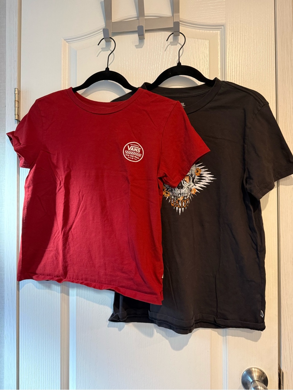 Vans Red Short-Sleeve Tee with White Chest Logo